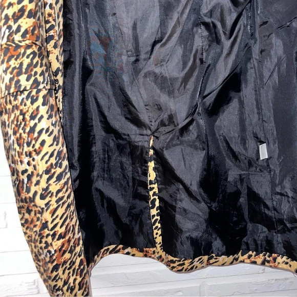 Worthington Brown Leopard Print Cotton Trench Overcoat , Women’s Size Small - Picture 5 of 9